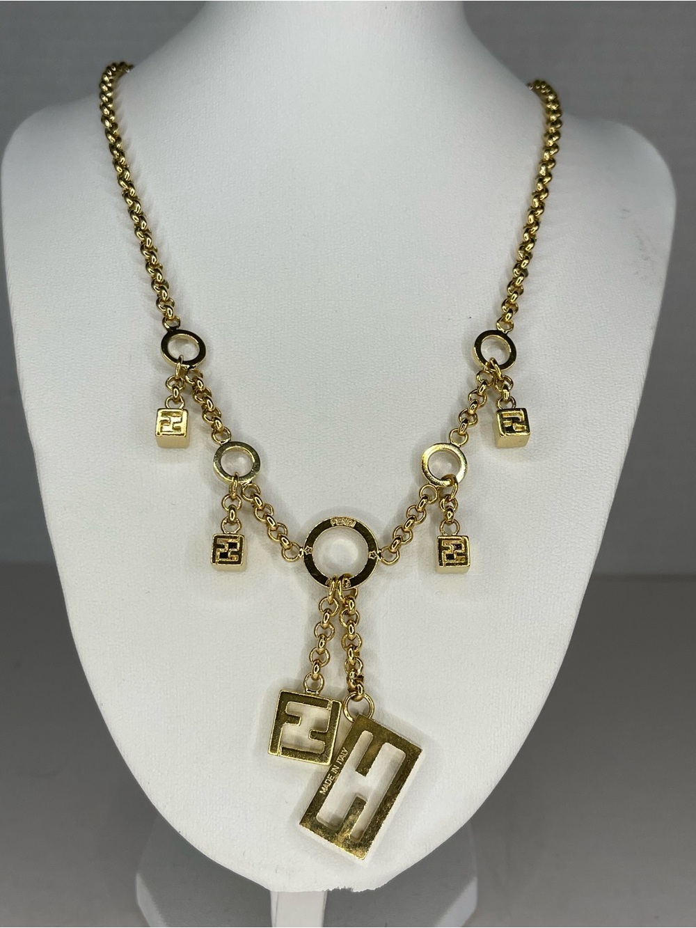 Fendi FF Charm Station Necklace